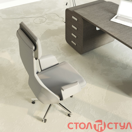 Стол руководителя AT-101 (3210х1456х770) Венге серый/графит