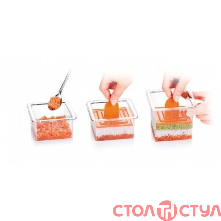 Формочки для придания формы блюдам PRESTO FoodStyle, квадратные 3 шт. Tescoma