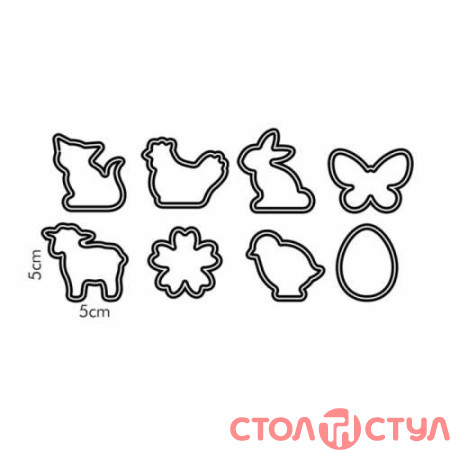 Формочки пасхальные DELICIA 8 шт Tescoma