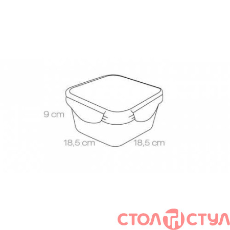 Контейнер FRESHBOX 2,0 л. квадратный Tescoma