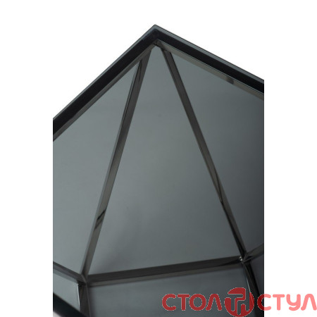 Стол журнальный Vetro CP-2 тонированный/ серебро
