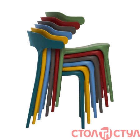 Стул пластиковый LUCKY темно-бирюзовый