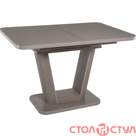Стол обеденный DT-8104-U 120(160)*80*76 дуб серобежевый + стекло