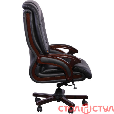 Кресло Ванкувер, кожа черная (625-B+PVC)