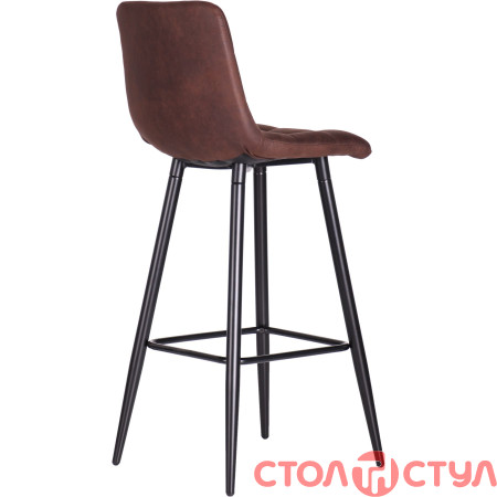 Стул барный Mobil черный/ткань cowboy PK черный кофе