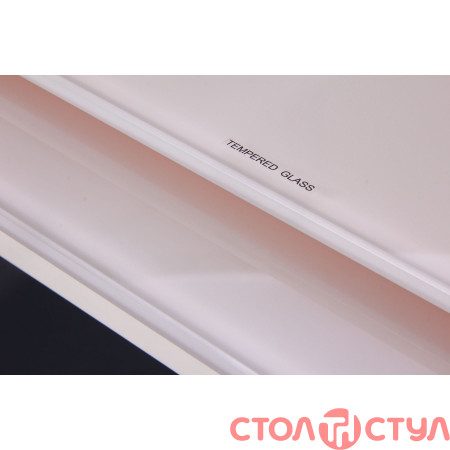 Стол Афины База сливочный/Стекло сливочный