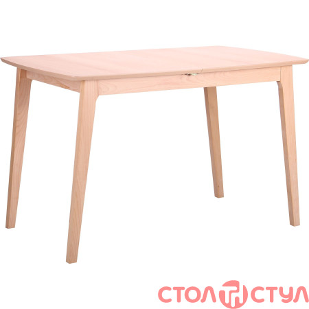 Комплект обеденный Стол Конте+Стул Рикотта бук беленый/сильвер
