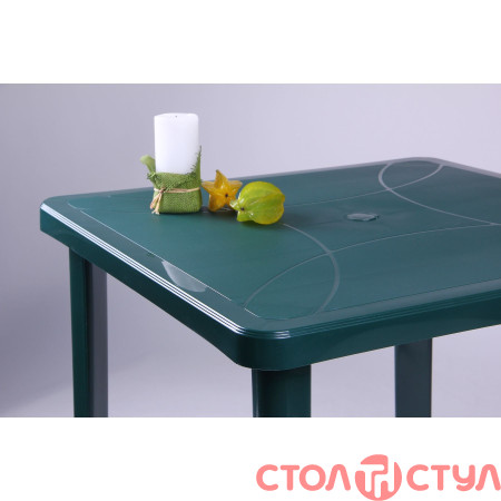 Стол Nettuno 80х80 пластик зеленый 15