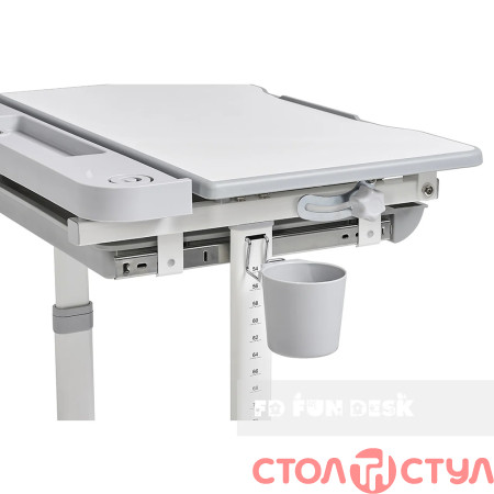 Комплект FUNDESK парта и стул-трансформеры Cura Grey 