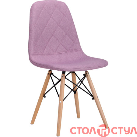 Комплект обеденный Стол Умберто бук/стекло прозрачное+Стул Лоренцо бук/лиловый