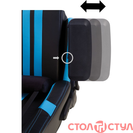 Кресло игровое HEXTER PRO R4D TILT MB70 ECO/03 BLACK/BLUE