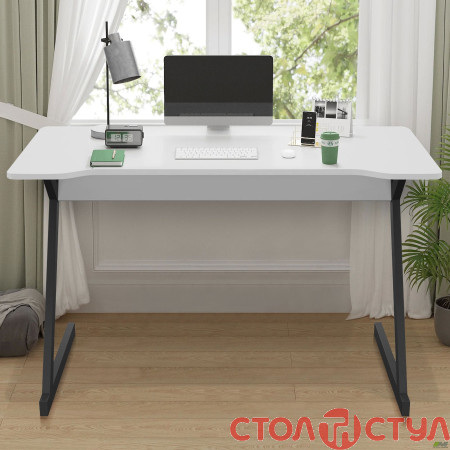 Стол компьютерный Dexter DX1200 (1200х600х750Н) Чрный Графит/Белый