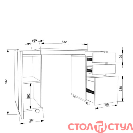 Стол-трансформер FLASHNIKA Ника 30