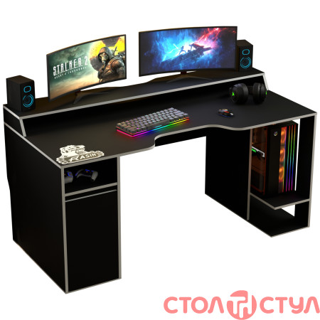Геймерский стол Rasin RS-28 черный+белый
