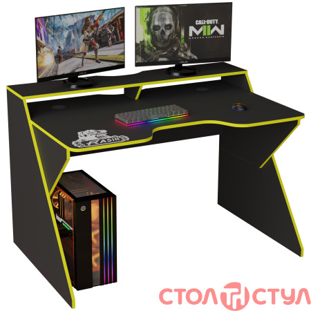 Геймерский стол Rasin RS-9 черный / желтый