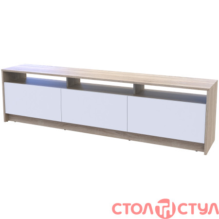 Стенка в гостиную U3 Дуб сонома Белый ДСП 180х38х48