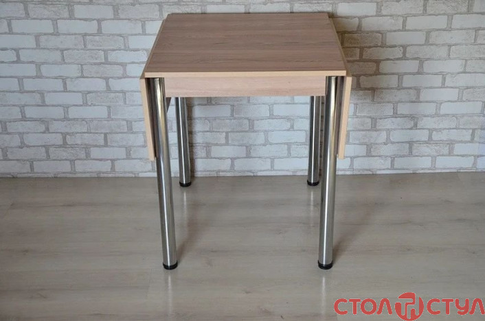 Раскладной стол Тавол Фолди ножки хром Ясень + 3 табурета