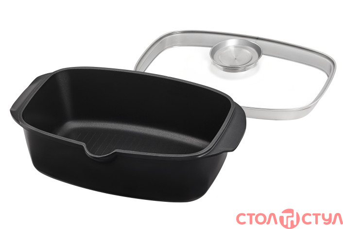 Гусятница Lessner Black Pro New 55873 алюминиевая антипригарная 5,6 л