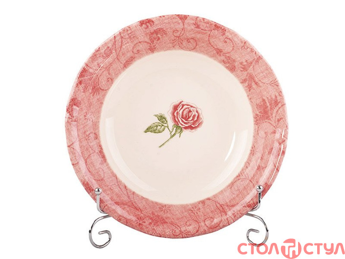 Салатник Дамаск фловер пинк 24 см Claytan Ceramics
