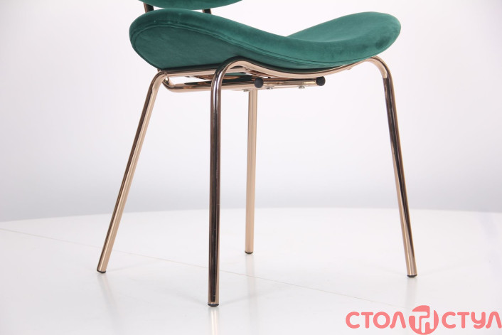Стул Alphabet D gold/dark green