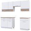 Кухня Лея Белый \ Cонома 220х60х250 Doros