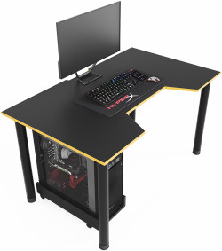Геймерский игровой стол ZEUS GAMER-3 черный/желтый