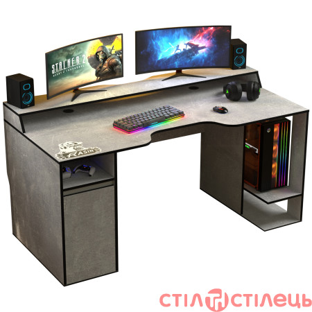 Геймерський стіл Rasin RS-28 індастріал+чорний