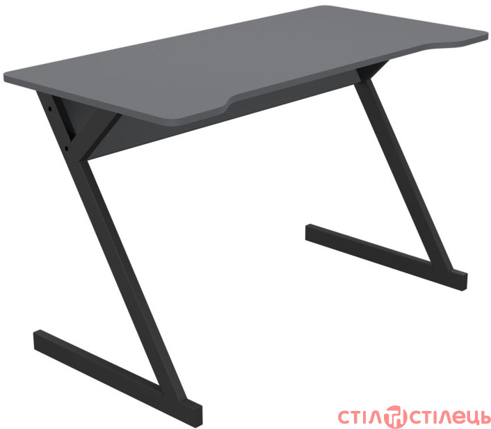 Стіл комп'ютерний Dexter DX1200 (1200х600х750Н) чорний графіт/Сірий Шифер