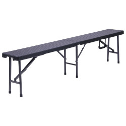 Лавочка складна Джилі RBK-180 180/90*25*43 пластик Rattan Black